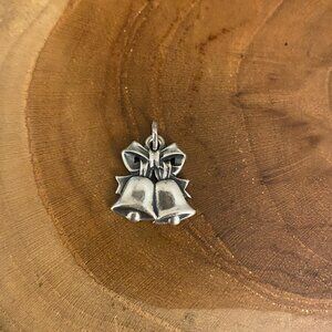 ENGRAVED Retired James Avery Wedding Bells Charm, Sterling Silver